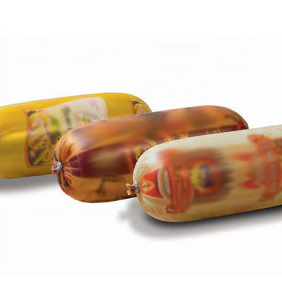 چاپی و سفارشی ساسج مصنوعی پوشش بسته بندی مواد غذایی فیلم PA / PE پوشش PVDC