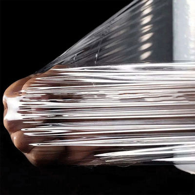 بسته بندی مواد غذایی تازه فیلمی شفاف PVDC Cling Film Wrap Slide Cutter Stretch