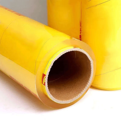 فیلم چسبنده مواد غذایی خانگی فیلم چسبنده پلاستیکی PVC / PVDC / PE / LDPE با برش اسلایدی