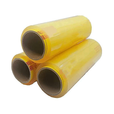 فیلم چسبنده مواد غذایی خانگی فیلم چسبنده پلاستیکی PVC / PVDC / PE / LDPE با برش اسلایدی