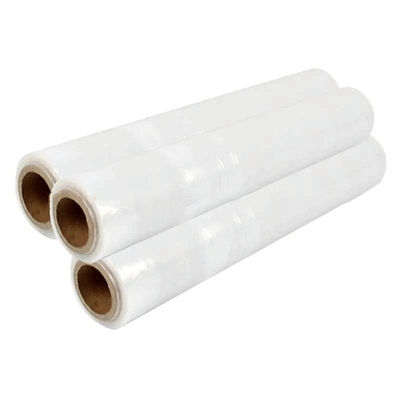 PVDC PVC PE بسته بندی پلاستیکی رول بسته بندی شفاف PE محافظ مواد غذایی چسبنده فیلم با برش کشنده