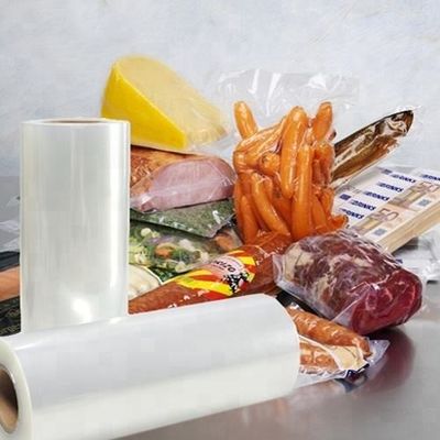 بسته بندی مواد غذایی پلاستیکی با خلاء مانع PA / PE رول های چند لایه ای با هم اکستروژ شده ترموورفینگ سوسج مواد بسته بندی