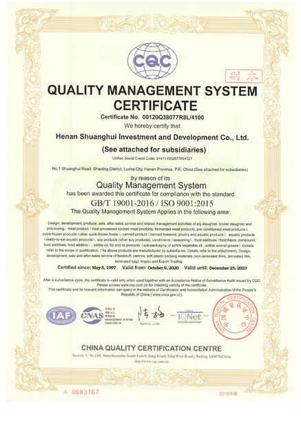 چین Luohe Lianbang Chemical Co., Ltd. گواهینامه ها