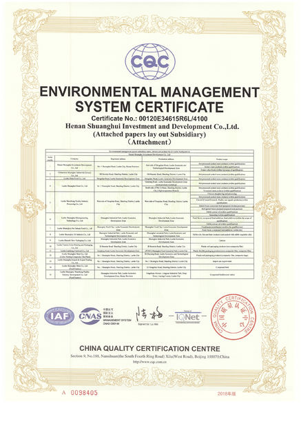 چین Luohe Lianbang Chemical Co., Ltd. گواهینامه ها